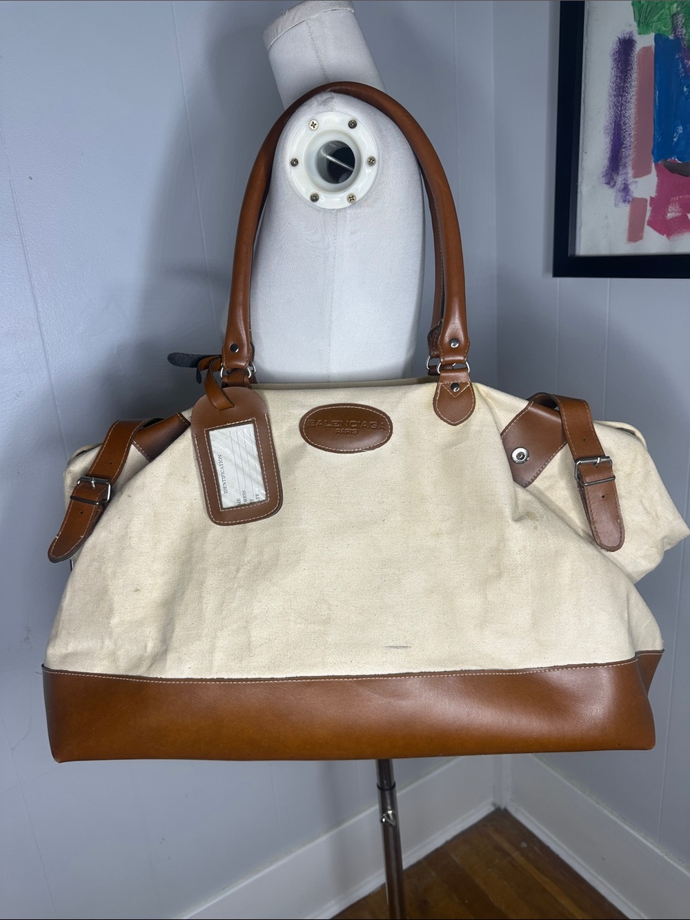 Vintage 70s Canvas Worn To Perfection Workers Tote Bag